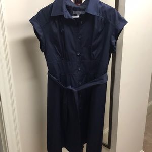 Merona navy blue shirt dress - size 16